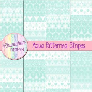 Free aqua decorative patterned stripes digital papers