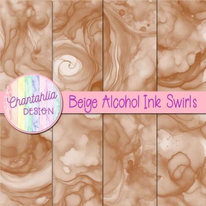 Free beige alcohol ink swirls digital papers