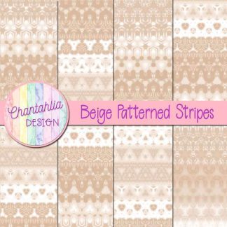 Free beige decorative patterned stripes digital papers