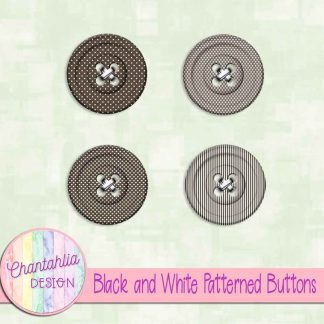 Free black and white patterned buttons