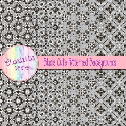 Free black cute patterned backgrounds