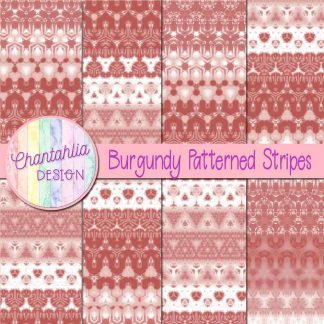 Free burgundy decorative patterned stripes digital papers