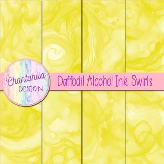 Free daffodil alcohol ink swirls digital papers