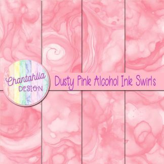Free dusty pink alcohol ink swirls digital papers