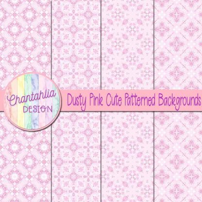 Free dusty pink cute patterned backgrounds