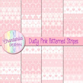 Free dusty pink decorative patterned stripes digital papers