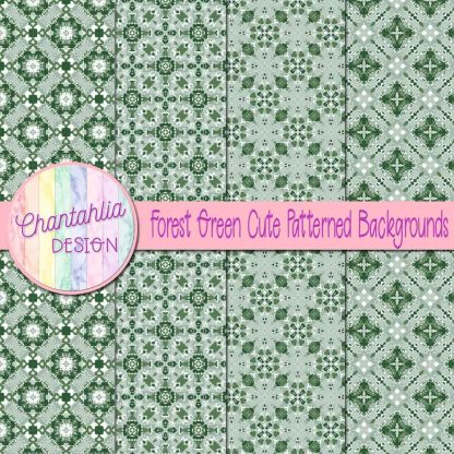 Free forest green cute patterned backgrounds