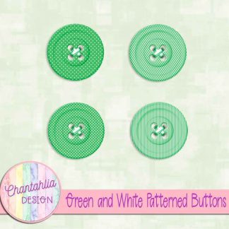 Free green and white patterned buttons