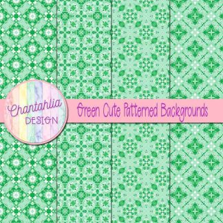 Free green cute patterned backgrounds