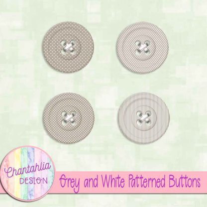 Free grey and white patterned buttons