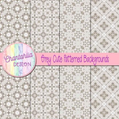 Grey Cute Patterned Backgrounds