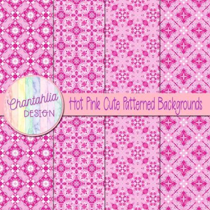 Free hot pink cute patterned backgrounds