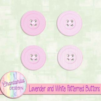Free lavender and white patterned buttons