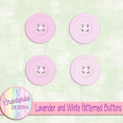 Free lavender and white patterned buttons