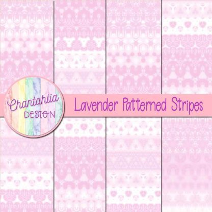 Free lavender decorative patterned stripes digital papers