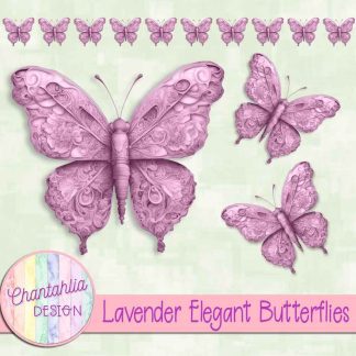 Free lavender elegant butterflies