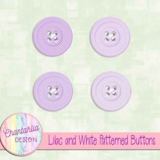 Free lilac and white patterned buttons
