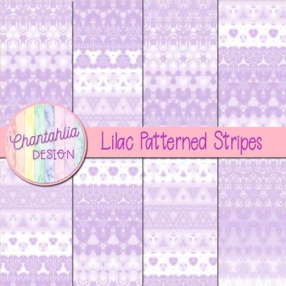 Free lilac decorative patterned stripes digital papers
