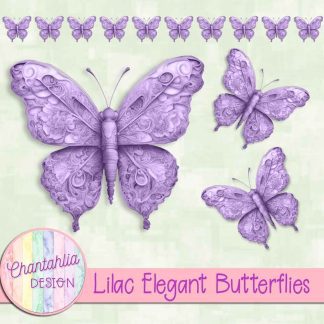 Free lilac elegant butterflies