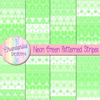 Free neon green decorative patterned stripes digital papers