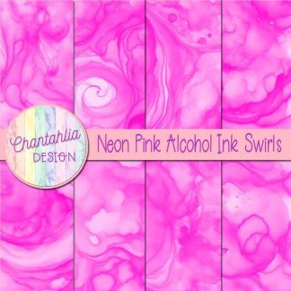 Free neon pink alcohol ink swirls digital papers