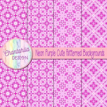 Free neon purple cute patterned backgrounds