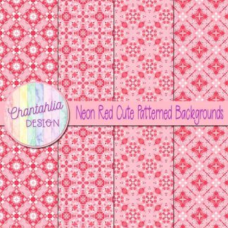Free neon red cute patterned backgrounds