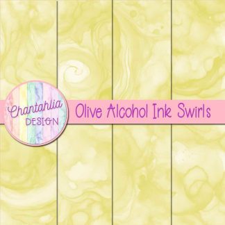 Free olive alcohol ink swirls digital papers