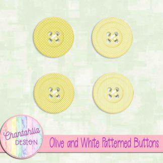 Free olive and white patterned buttons