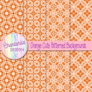 Free orange cute patterned backgrounds