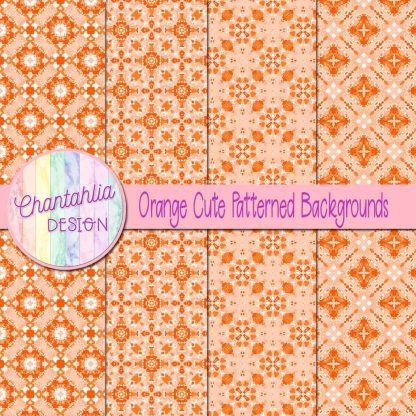 Free orange cute patterned backgrounds