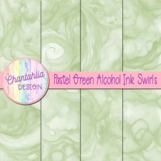 Free pastel green alcohol ink swirls digital papers
