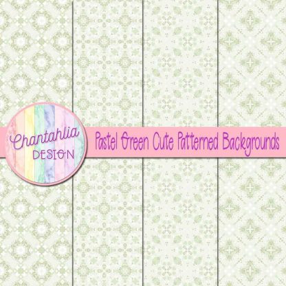 Free pastel green cute patterned backgrounds