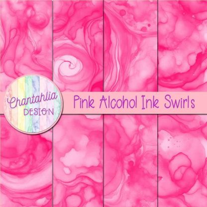 Free pink alcohol ink swirls digital papers