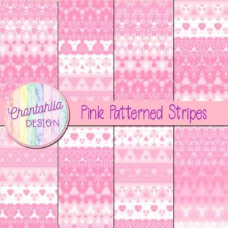 Free pink decorative patterned stripes digital papers
