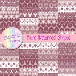 Free plum decorative patterned stripes digital papers