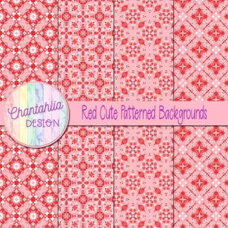 Free red cute patterned backgrounds