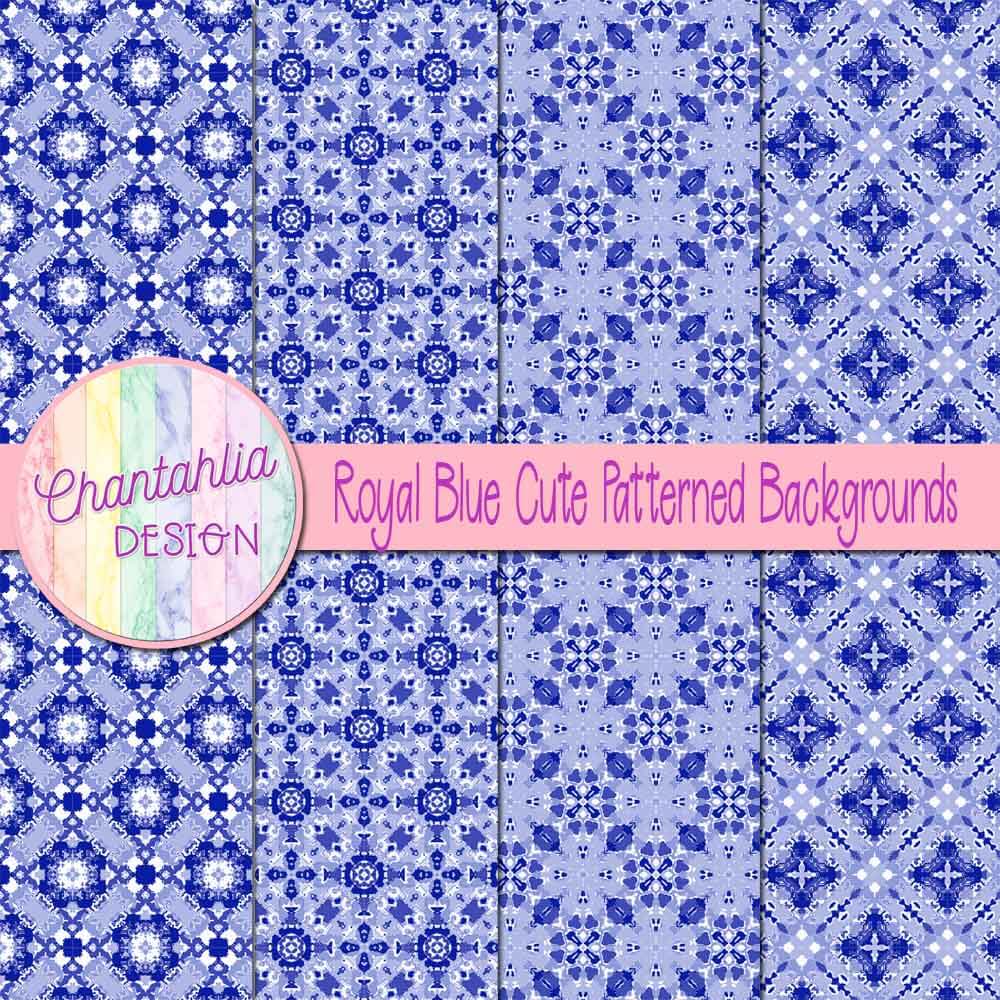 Royal Blue Cute Patterned Backgrounds