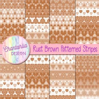 Free rust brown decorative patterned stripes digital papers