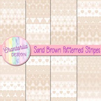 Free sand brown decorative patterned stripes digital papers