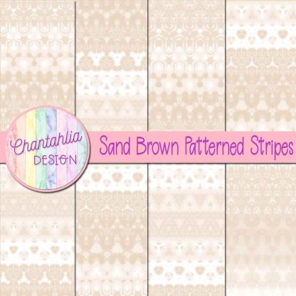 Free sand brown decorative patterned stripes digital papers
