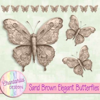Free sand brown elegant butterflies
