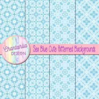 Free sea blue cute patterned backgrounds