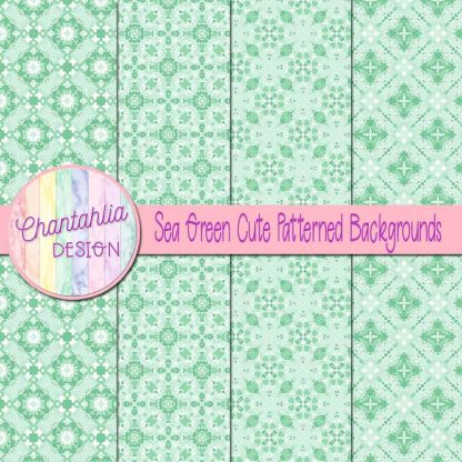 Free sea green cute patterned backgrounds