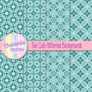 Free teal cute patterned backgrounds