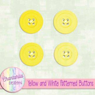 Free yellow and white patterned buttons