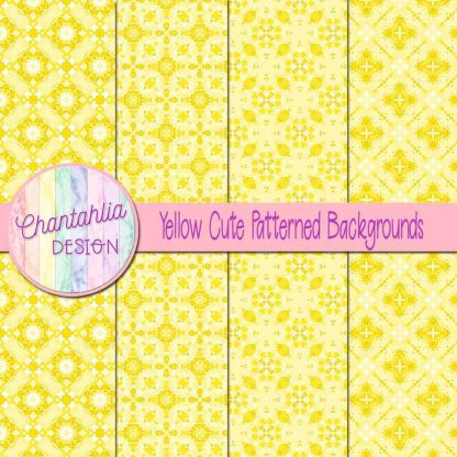 Free yellow cute patterned backgrounds