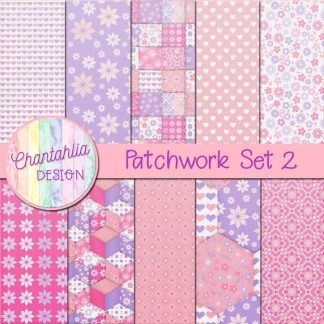 Free digital papers in a Patchwork theme