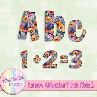 Free alpha in a Rainbow Watercolour Florals theme