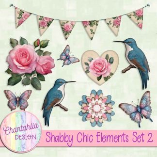 Free design elements in a Shabby Chic theme